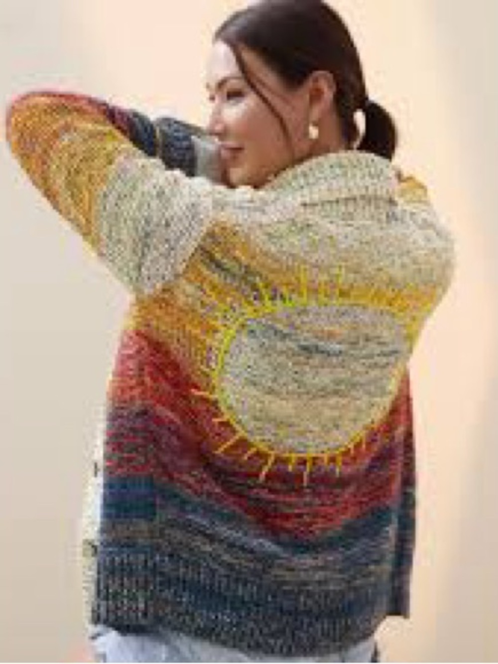 Anthropologie Pilcro Sunset Embroidered Cardigan